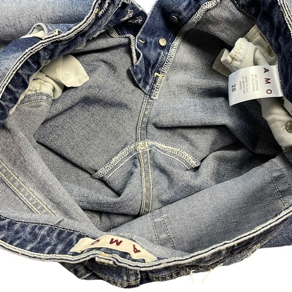 ANTHROPOLOGIE AMO BABE RIO VISTA HIGH RISE BUTTON FLY FRAYED HEM CROPPED JEANS - Picture 10 of 15